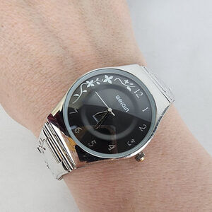 Silver Round Face Floral